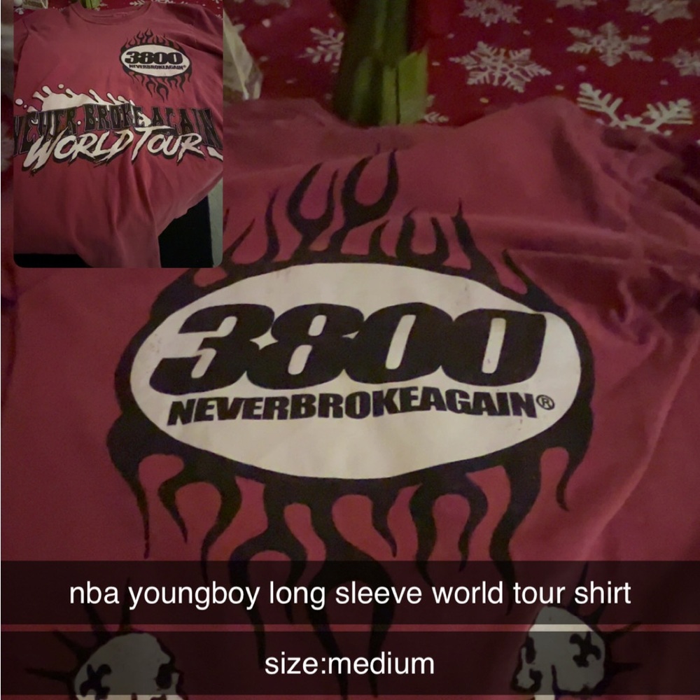 NBA youngboy Long Sleeve Shirt - red